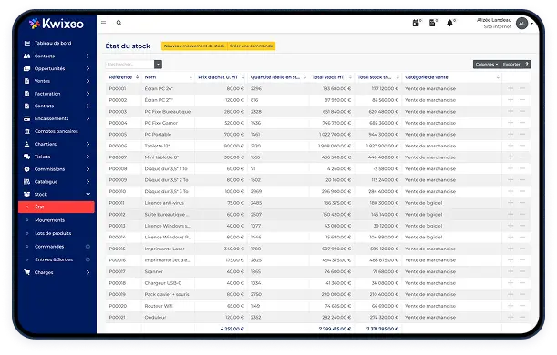logiciel gestion stock